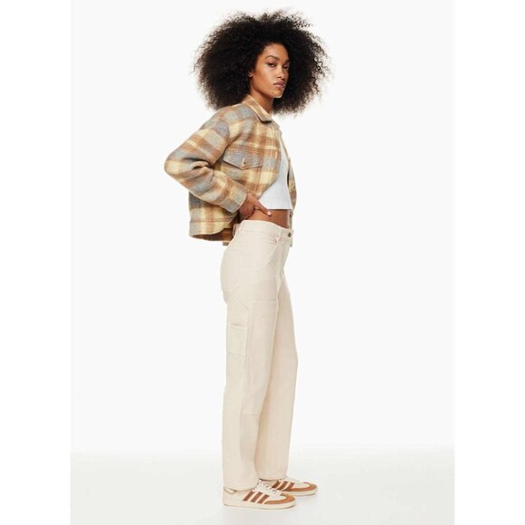 Aritzia Wilfred Free Brennan Pant High Waisted Utility Cargo Cream Gd Birch - Picture 4 of 14